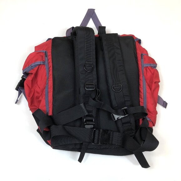Vintage LL Bean Continental Rucksack Red Backpack Hiking Camping 90s #B155 - Picture 4 of 13